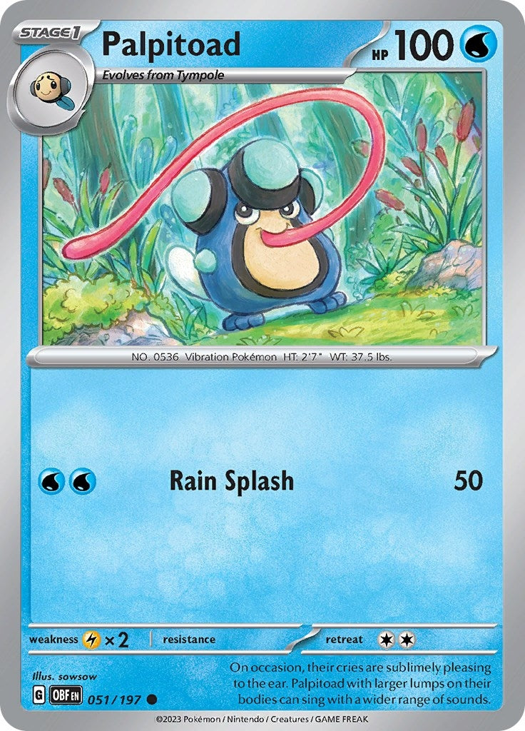 Image for Palpitoad (051/197) [SV03: Obsidian Flames] - Pokemon