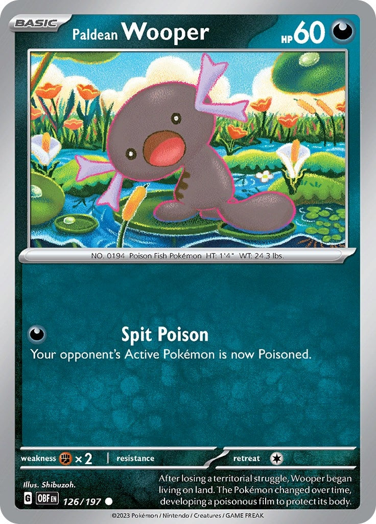 Image for Paldean Wooper (126/197) [SV03: Obsidian Flames] - Pokemon