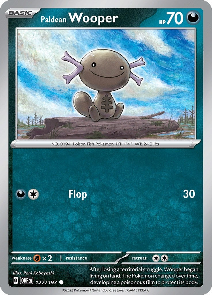Image for Paldean Wooper (127/197) [SV03: Obsidian Flames] - Pokemon