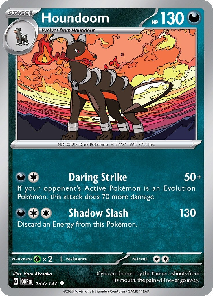 Image for Houndoom (133/197) [SV03: Obsidian Flames] - Pokemon