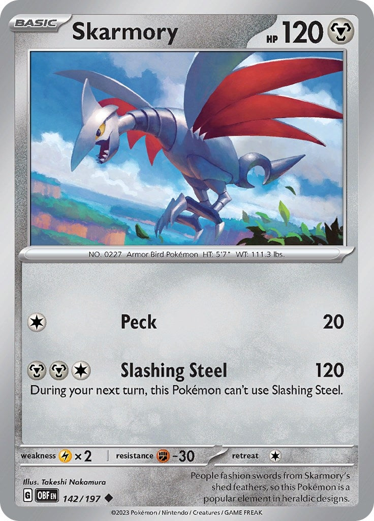 Image for Skarmory (142/197) [SV03: Obsidian Flames] - Pokemon