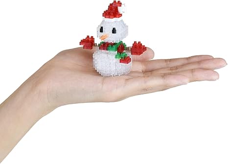 Nanoblock Christmas Series – Snowman Building Kit (160-Piece Set)