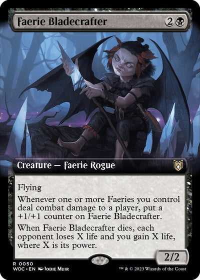 Faerie Bladecrafter (Extended Art) (50) (Commander: Wilds of Eldraine)
