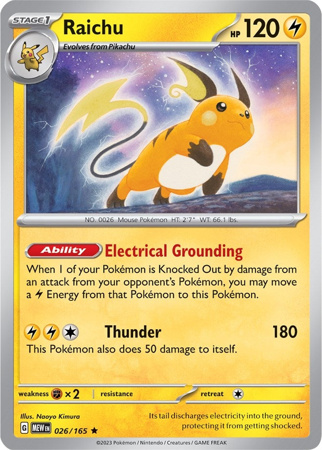 Image for Raichu (026/165) [SV: Scarlet & Violet 151] - Pokemon
