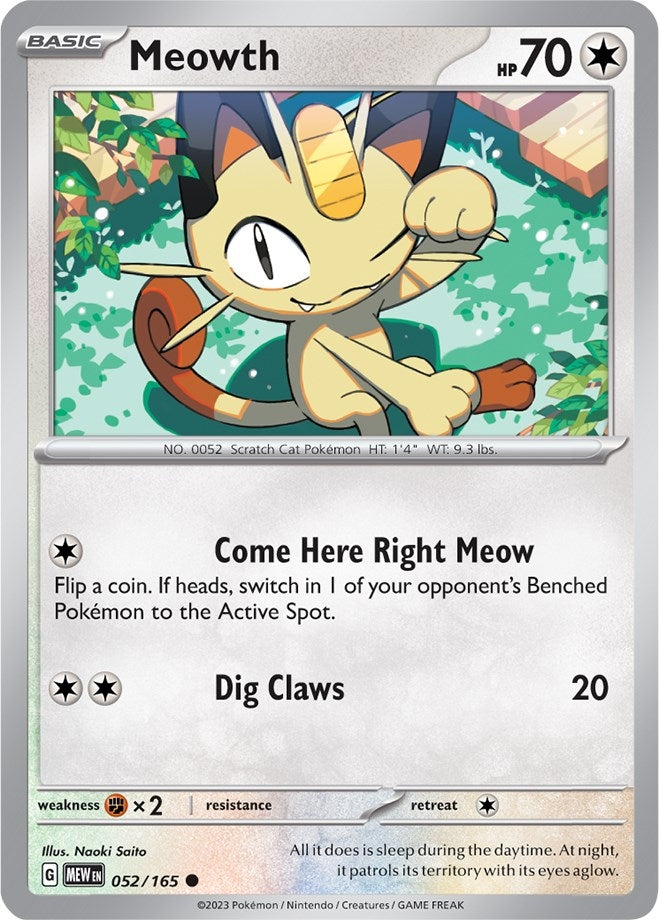 Image for Meowth (052/165) [SV: Scarlet & Violet 151] - Pokemon