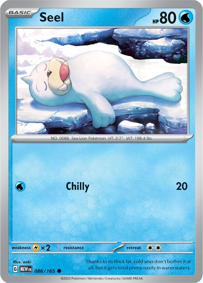 Image for Seel (086/165) [SV: Scarlet & Violet 151] - Pokemon