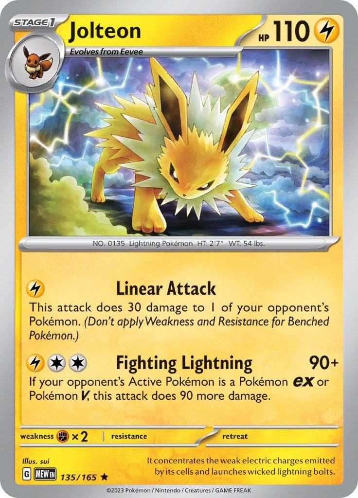 Image for Jolteon (135/165) [SV: Scarlet & Violet 151] - Pokemon