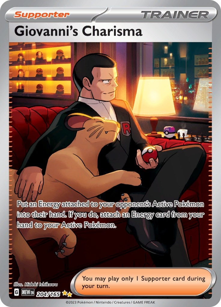 Image for Giovanni's Charisma (204/165) [SV: Scarlet & Violet 151] - Pokemon