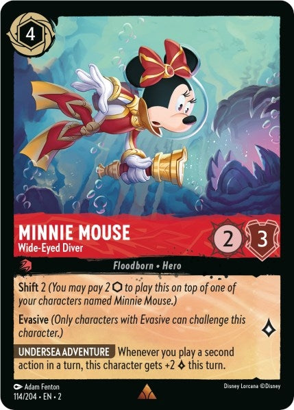 Image for Minnie Mouse - Wide-Eyed Diver (114/204) [Rise of the Floodborn] - Disney Lorcana