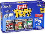Funko Bitty POP! DC 4-Pack - Harley Quinn, The Joker, Poison Ivy and A Surprise Mystery Mini Figure