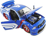 Marvel Captain America 1:24 Ford Mustang Die-Cast