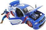 Marvel Captain America 1:24 Ford Mustang Die-Cast