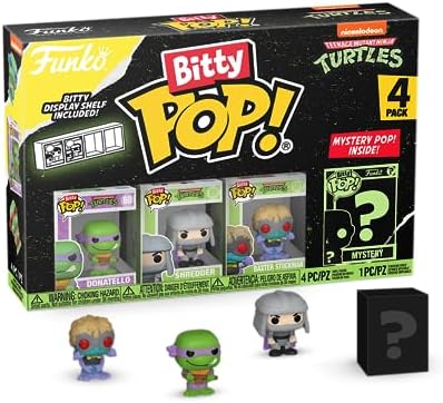 Funko Bitty POP! TMNT 4-Pack  - Donatello, Shredder, Baxter Stockman, & Surprise Mystery Figure