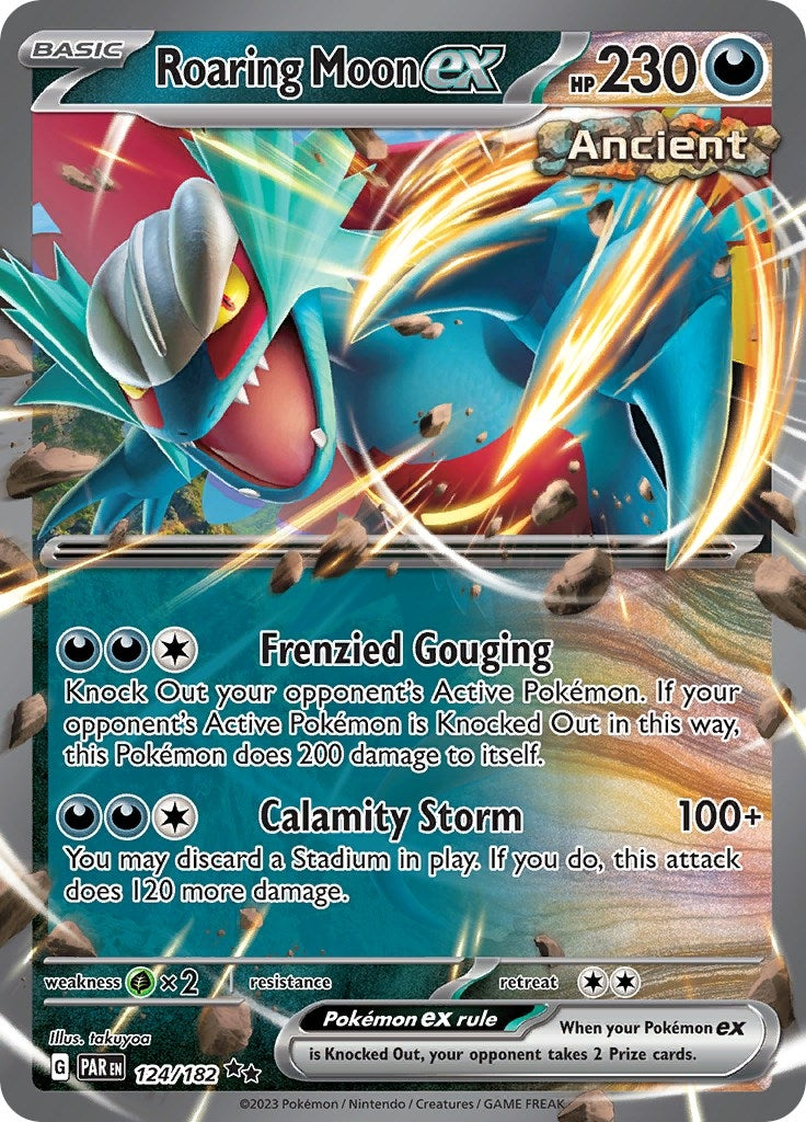 Image for Roaring Moon ex (124/182) [SV04: Paradox Rift] - Pokemon