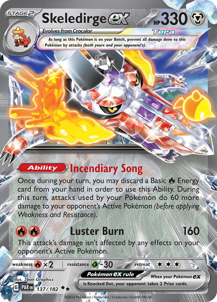Image for Skeledirge ex (137/182) [SV04: Paradox Rift] - Pokemon