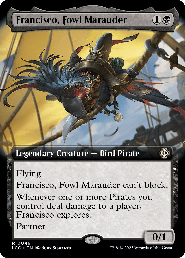 Francisco, Fowl Marauder (Extended Art) (49) (Commander: The Lost Caverns of Ixalan)