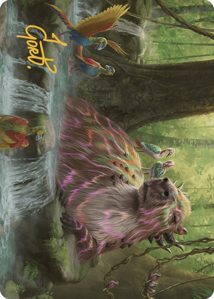 Basking Capybara Art Card (Gold-Stamped Signature) (22) [The Lost Caverns of Ixalan]