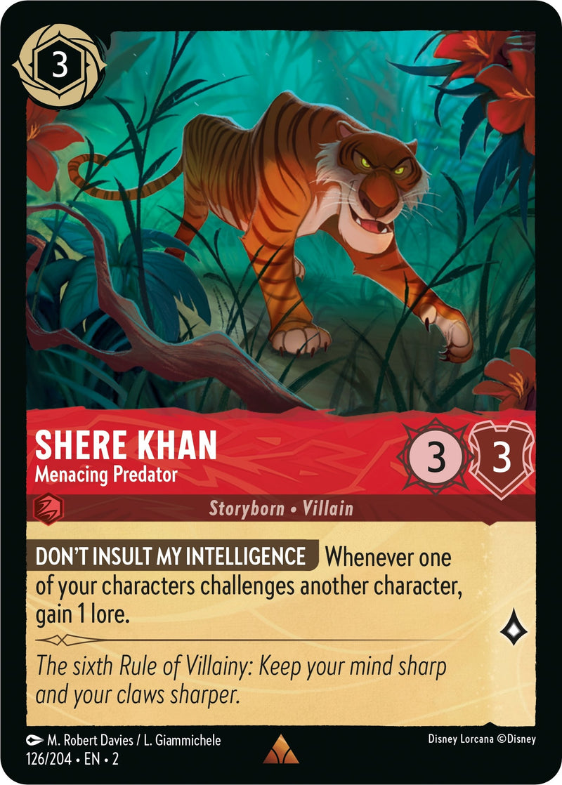 Image for Shere Khan - Menacing Predator (126/204) [Rise of the Floodborn] - Disney Lorcana