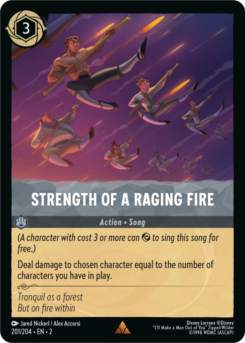 Image for Strength of a Raging Fire (201/204) [Rise of the Floodborn] - Disney Lorcana