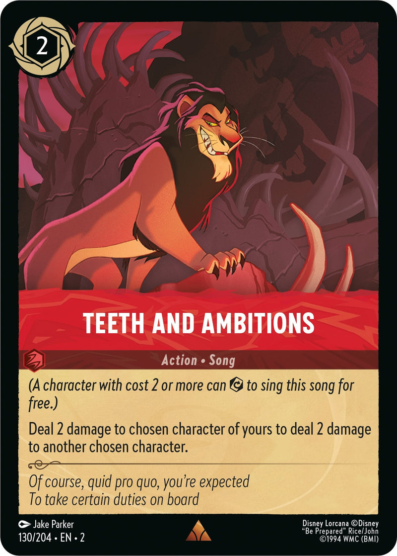 Image for Teeth and Ambitions (130/204) [Rise of the Floodborn] - Disney Lorcana