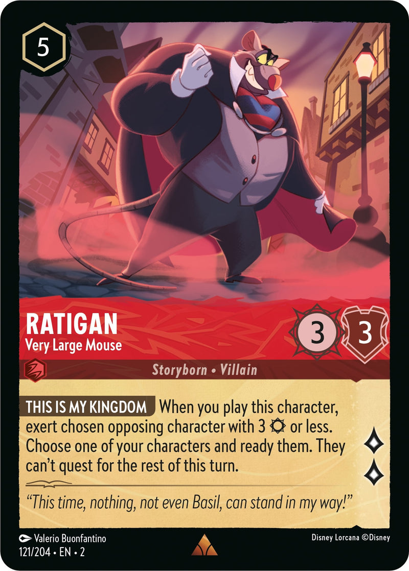 Image for Ratigan - Very Large Mouse (121/204) [Rise of the Floodborn] - Disney Lorcana