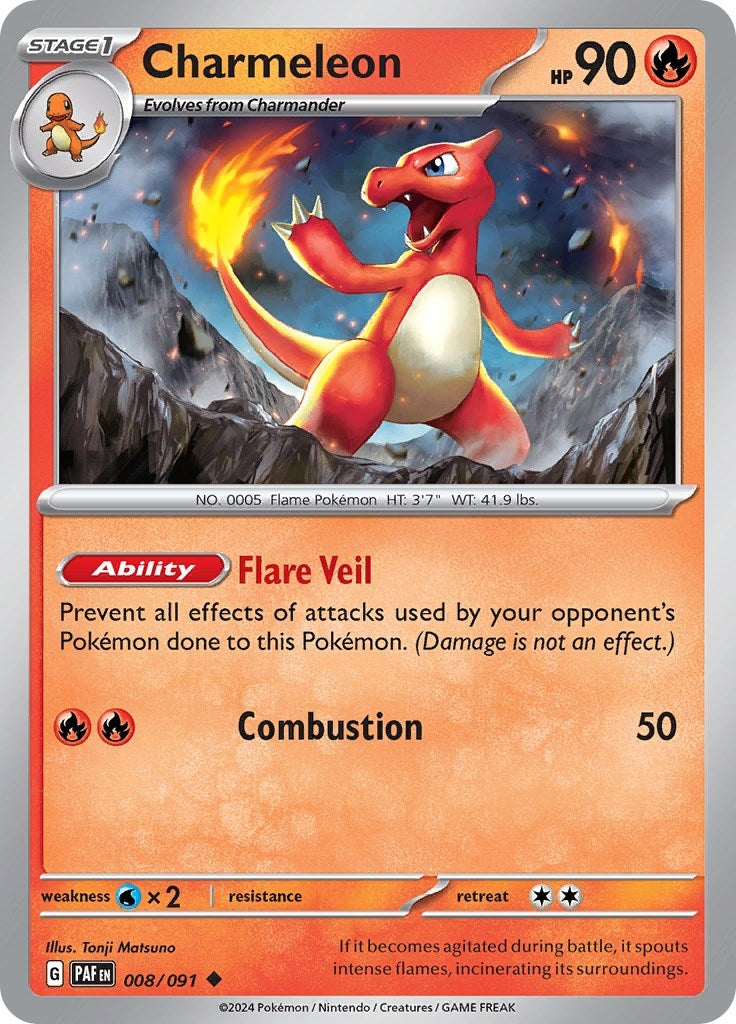 Image for Charmeleon (008/091) [SV: Paldean Fates] - Pokemon