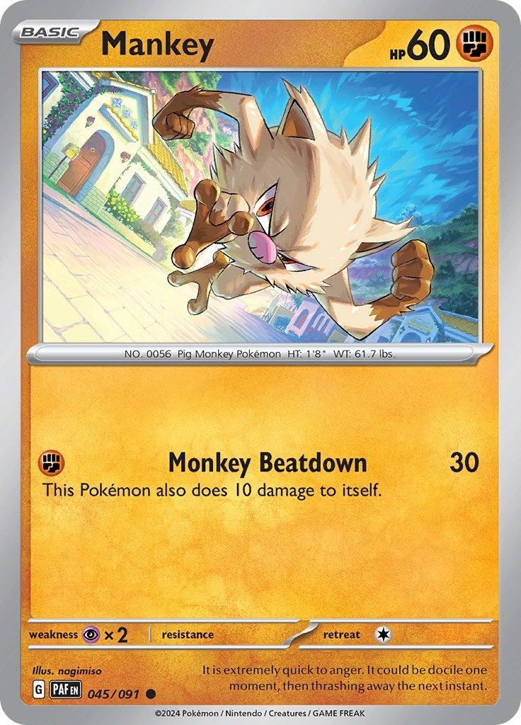 Image for Mankey (045/091) [SV: Paldean Fates] - Pokemon
