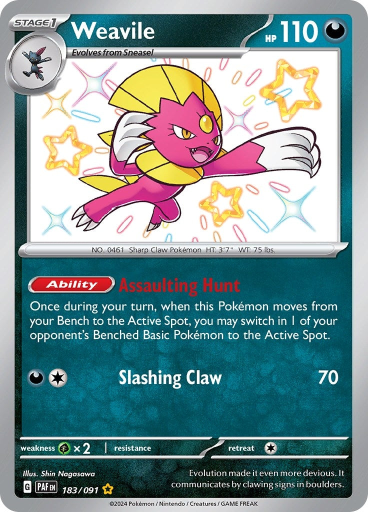 Image for Weavile (183/091) [SV: Paldean Fates] - Pokemon