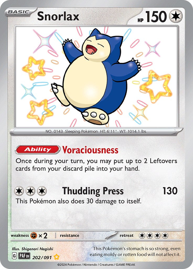 Snorlax (202/091) [Scarlet & Violet: Paldean Fates]