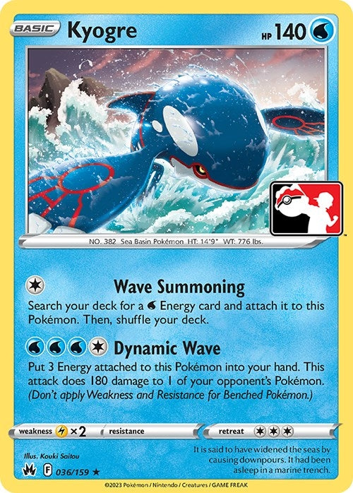 Image for Kyogre (036/159) [Prize Pack Series Cards] - Pokemon
