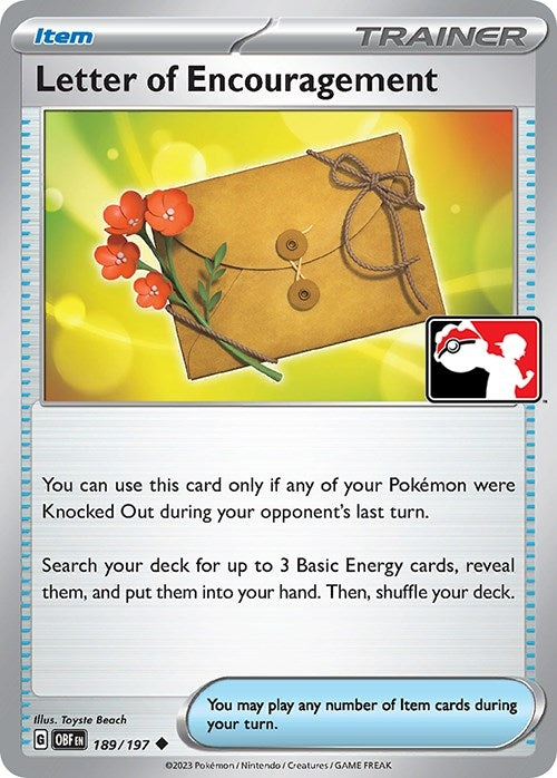Image for Letter of Encouragement (189/197) [Prize Pack Series Cards] - Pokemon