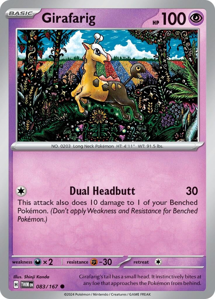 Image for Girafarig (083/167) [SV06: Twilight Masquerade] - Pokemon