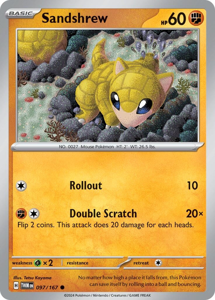 Image for Sandshrew (097/167) [SV06: Twilight Masquerade] - Pokemon