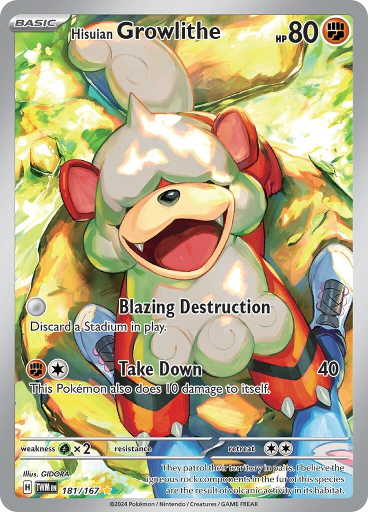 Image for Hisuian Growlithe (181/167) [SV06: Twilight Masquerade] - Pokemon