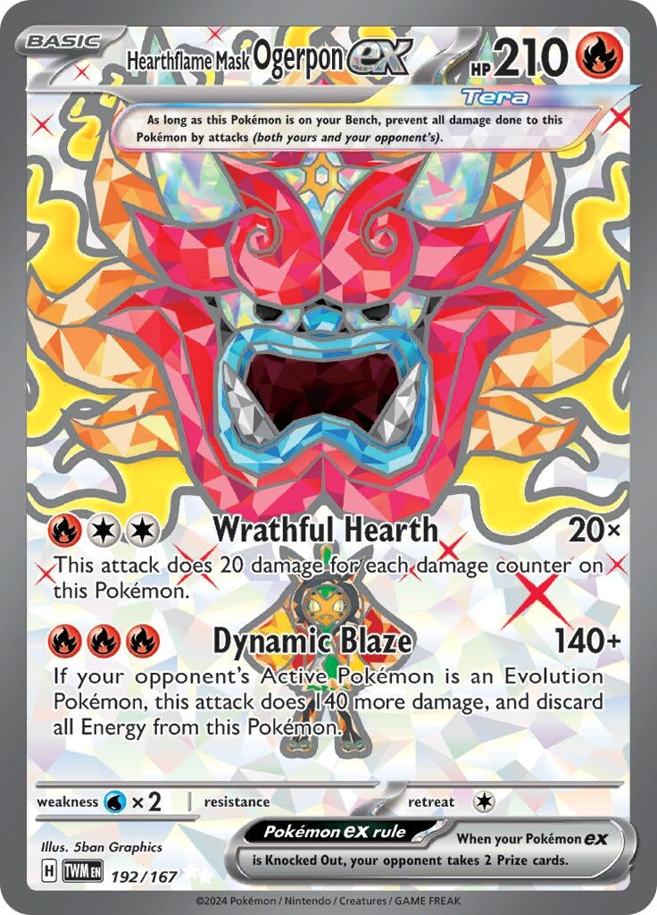 Image for Hearthflame Mask Ogerpon ex (192/167) [SV06: Twilight Masquerade] - Pokemon