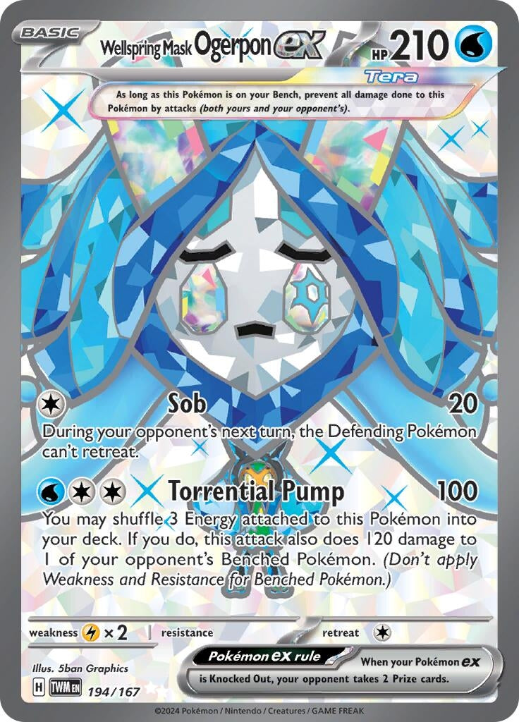 Image for Wellspring Mask Ogerpon ex (194/167) [SV06: Twilight Masquerade] - Pokemon