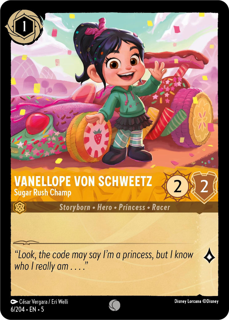 Image for Vanellope von Schweetz - Sugar Rush Champ (6/204) [Shimmering Skies] - Disney Lorcana