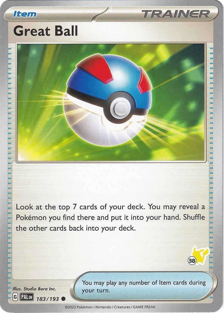 Image for Great Ball - Pikachu 38 (183/193) [Battle Academy 2024] - Pokemon