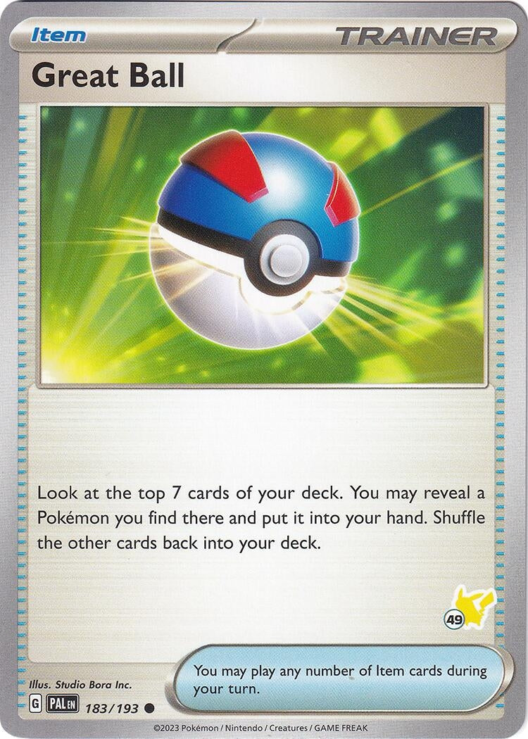 Image for Great Ball - Pikachu 49 (183/193) [Battle Academy 2024] - Pokemon