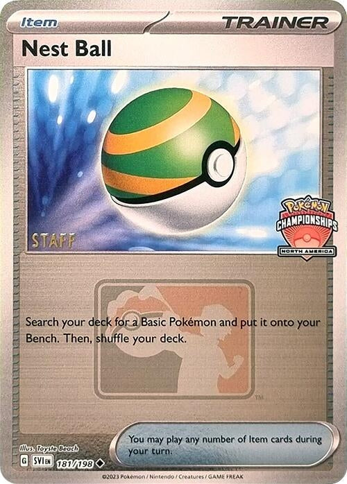 Image for Nest Ball - 181/198 (North America Championships) [Staff] (181/198) [League & Championship Cards] - Pokemon