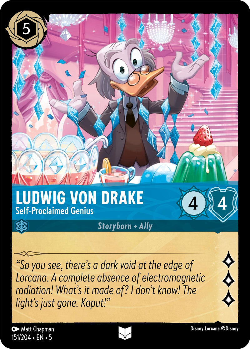 Image for Ludwig Von Drake - Self-Proclaimed Genius (151/204) [Shimmering Skies] - Disney Lorcana