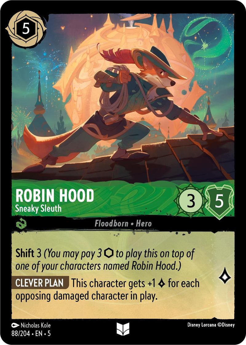 Image for Robin Hood - Sneaky Sleuth (88/204) [Shimmering Skies] - Disney Lorcana