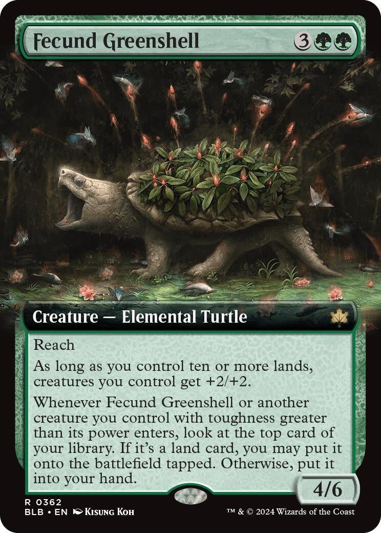 Fecund Greenshell (Extended Art) [Bloomburrow]