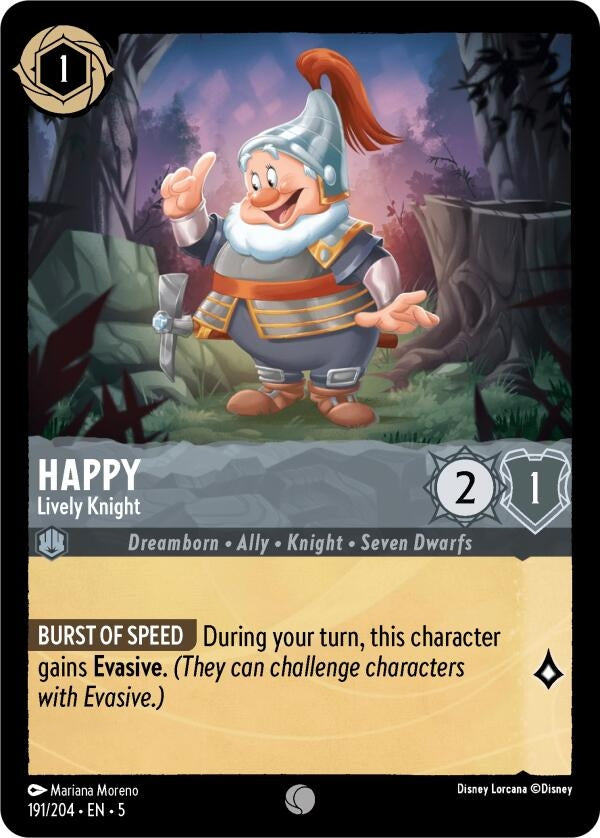 Image for Happy - Lively Knight (191/204) [Shimmering Skies] - Disney Lorcana