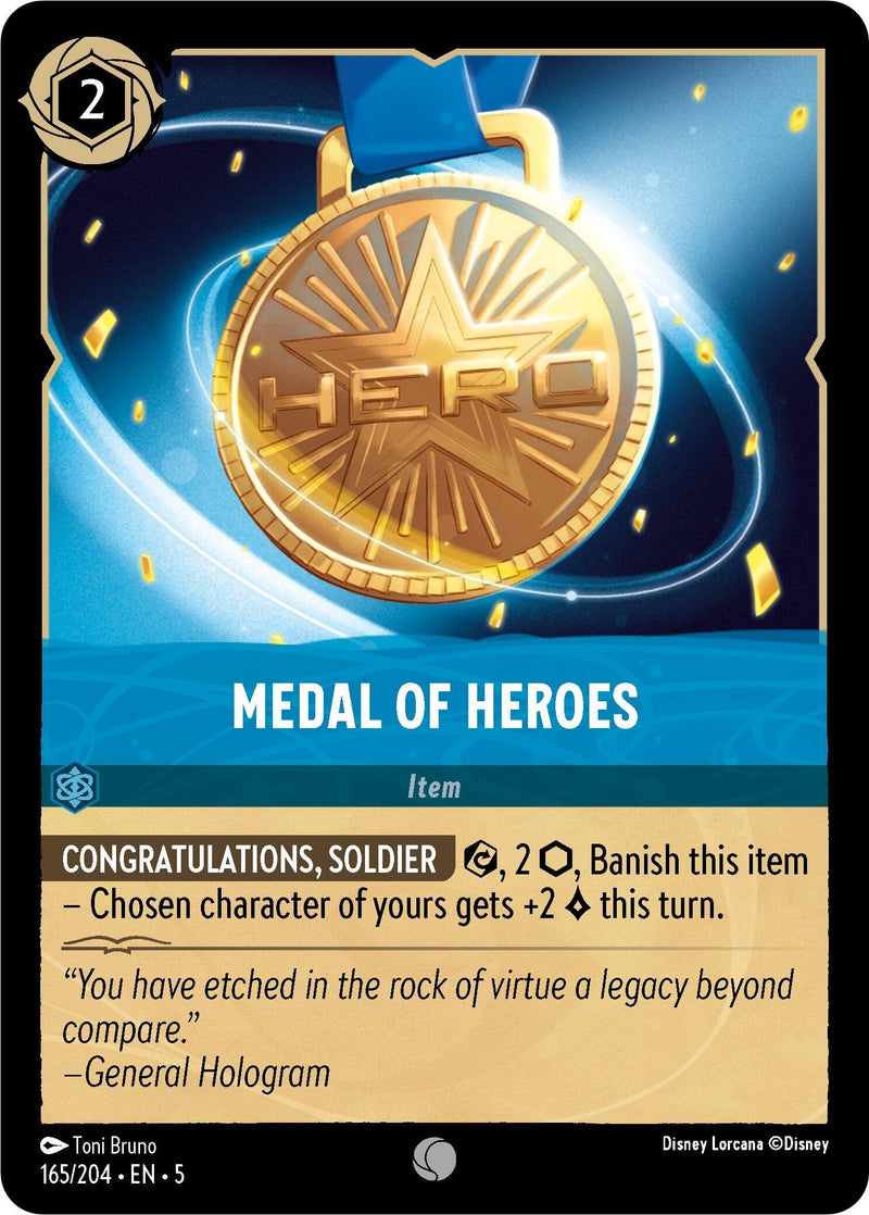 Image for Medal of Heroes (165/204) [Shimmering Skies] - Disney Lorcana