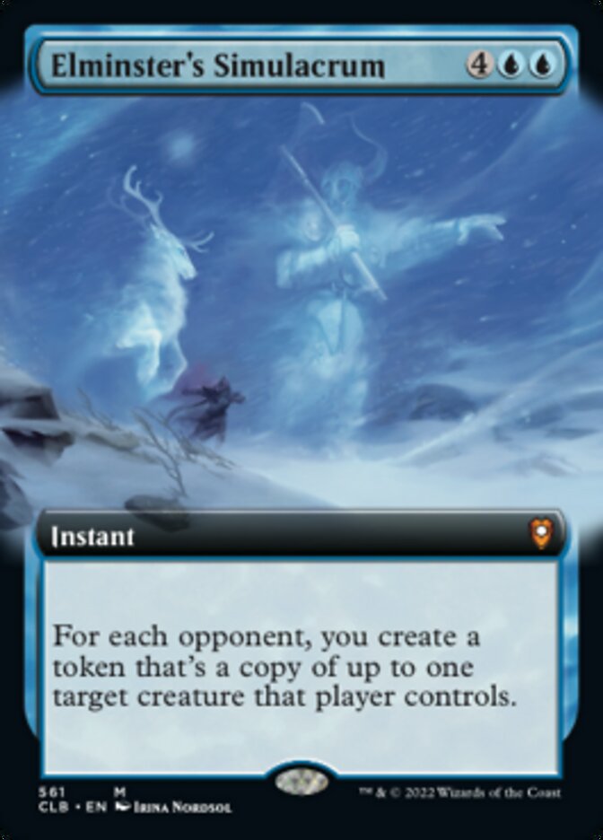 Elminster's Simulacrum (Extended Art) (561) (Commander Legends: Battle for Baldur's Gate)