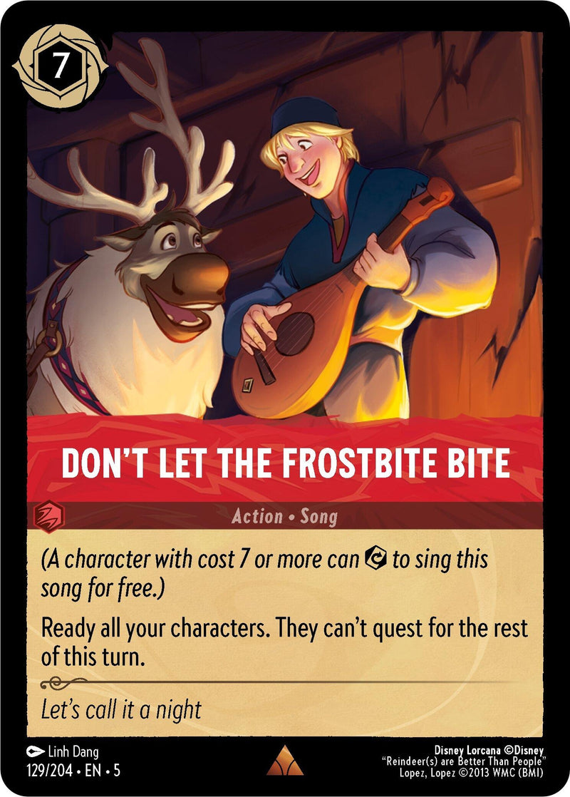 Image for Don't Let the Frostbite Bite (129/204) [Shimmering Skies] - Disney Lorcana