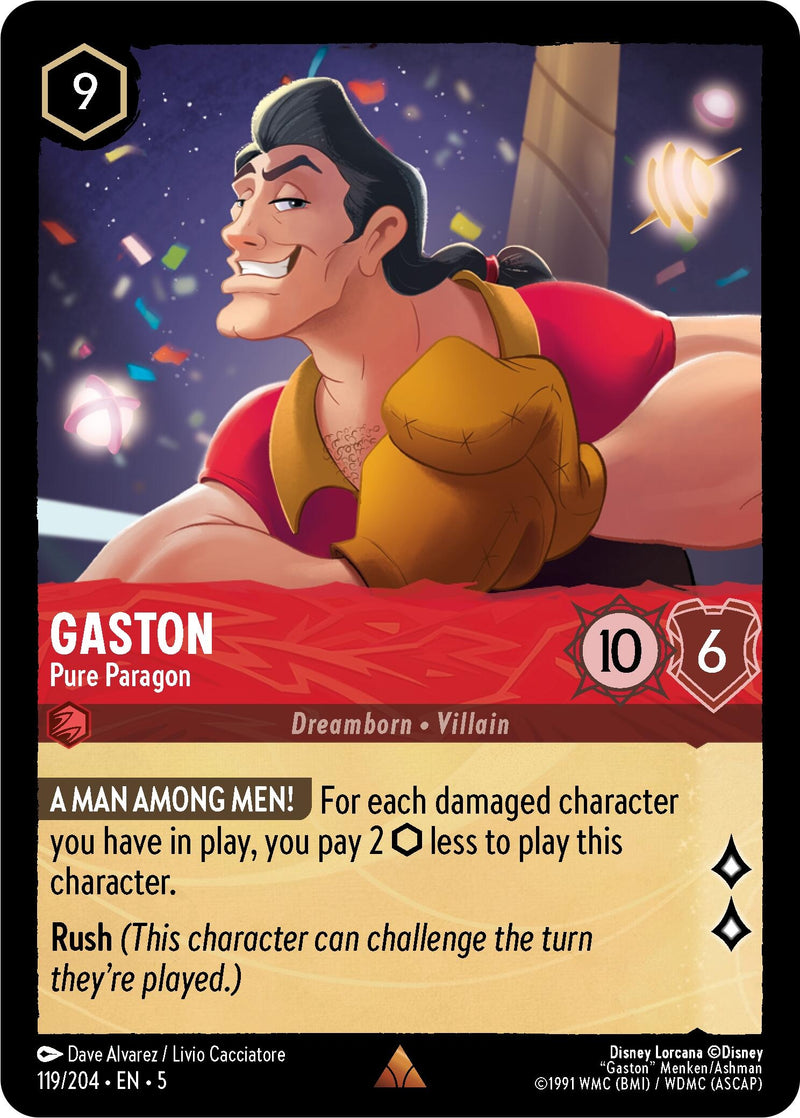 Image for Gaston - Pure Paragon (119/204) [Shimmering Skies] - Disney Lorcana
