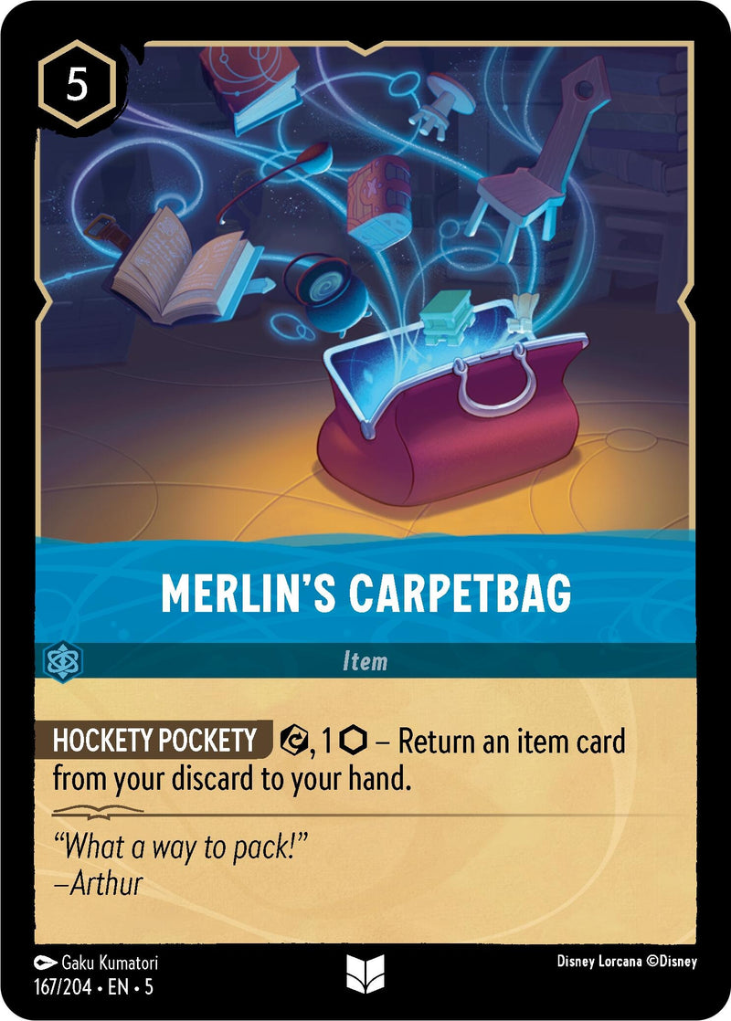 Image for Merlin's Carpetbag (167/204) [Shimmering Skies] - Disney Lorcana