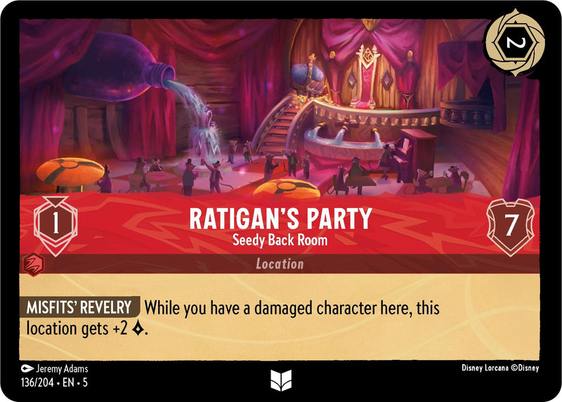 Image for Ratigan's Party - Seedy Back Room (136/204) [Shimmering Skies] - Disney Lorcana